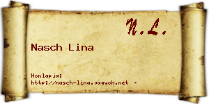 Nasch Lina névjegykártya
